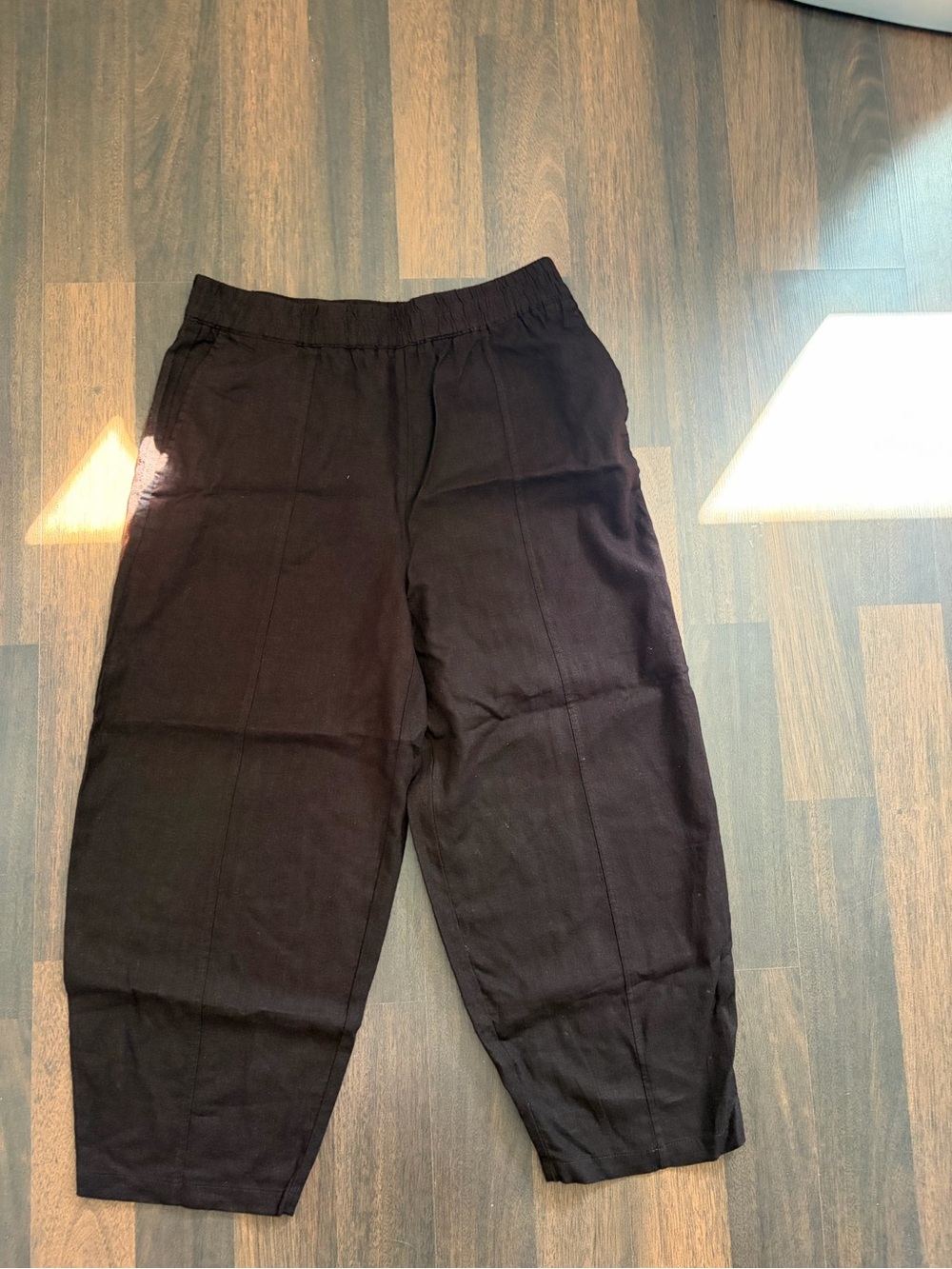 Zara Dark Brown Ribbed Cuff Pants